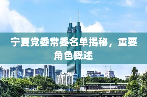 宁夏党委常委名单揭秘，重要角色概述