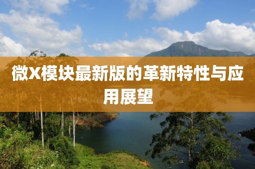 微X模块最新版的革新特性与应用展望