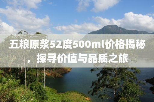 五粮原浆52度500ml价格揭秘，探寻价值与品质之旅