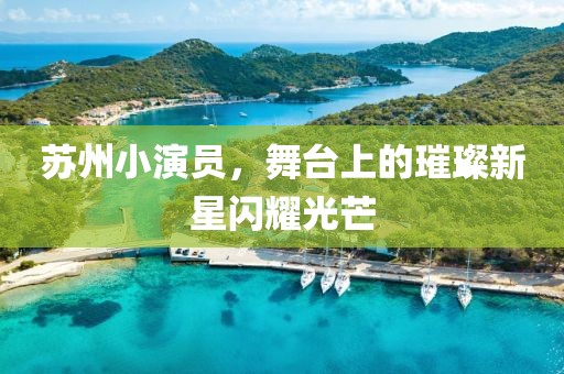 苏州小演员，舞台上的璀璨新星闪耀光芒