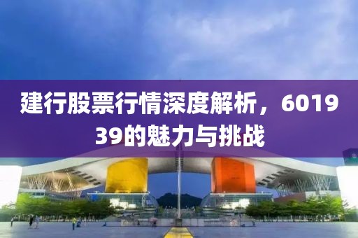 建行股票行情深度解析，601939的魅力与挑战