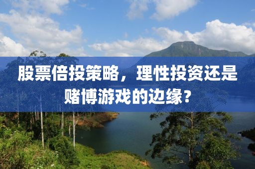 股票倍投策略，理性投资还是赌博游戏的边缘？