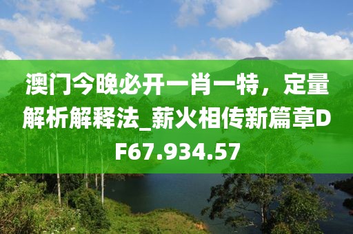 澳门今晚必开一肖一特，定量解析解释法_薪火相传新篇章DF67.934.57