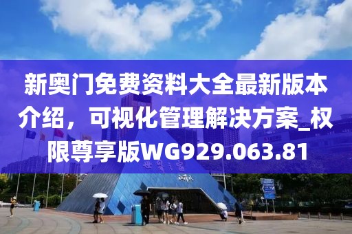 新奥门免费资料大全最新版本介绍，可视化管理解决方案_权限尊享版WG929.063.81