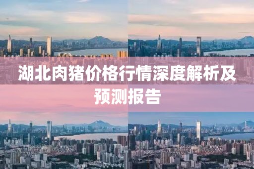 湖北肉猪价格行情深度解析及预测报告