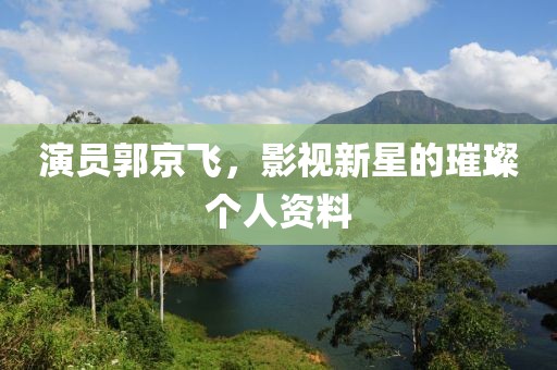 演员郭京飞，影视新星的璀璨个人资料