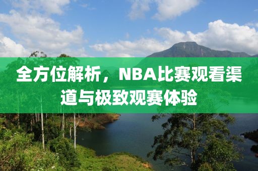 全方位解析，NBA比赛观看渠道与极致观赛体验