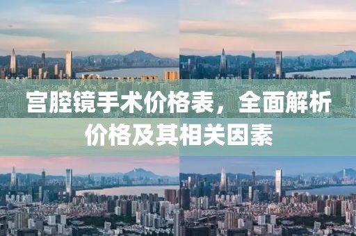 宫腔镜手术价格表，全面解析价格及其相关因素