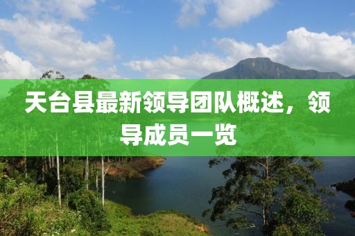 天台县最新领导团队概述，领导成员一览