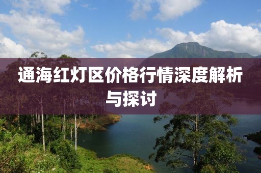 通海红灯区价格行情深度解析与探讨