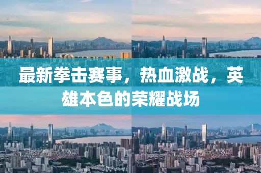 最新拳击赛事，热血激战，英雄本色的荣耀战场