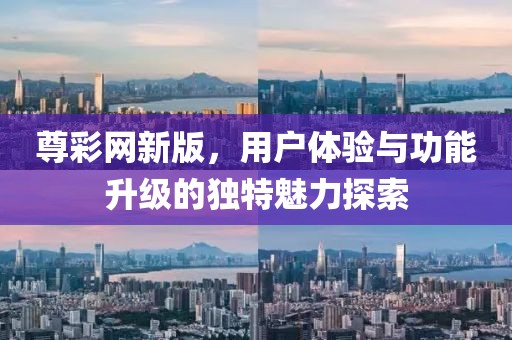 尊彩网新版，用户体验与功能升级的独特魅力探索