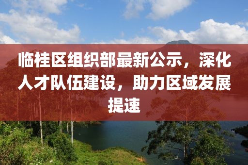 临桂区组织部最新公示，深化人才队伍建设，助力区域发展提速