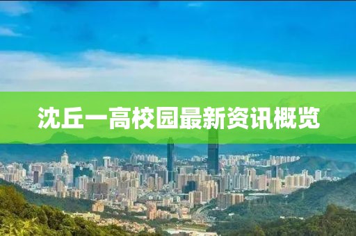 沈丘一高校园最新资讯概览