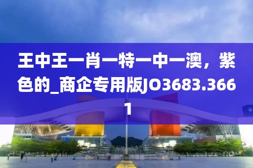 王中王一肖一特一中一澳，紫色的_商企专用版JO3683.3661