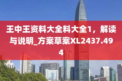 王中王资料大全料大全1，解读与说明_方案草案XL2437.494