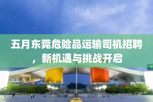 五月东莞危险品运输司机招聘，新机遇与挑战开启