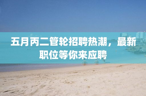 五月丙二管轮招聘热潮，最新职位等你来应聘