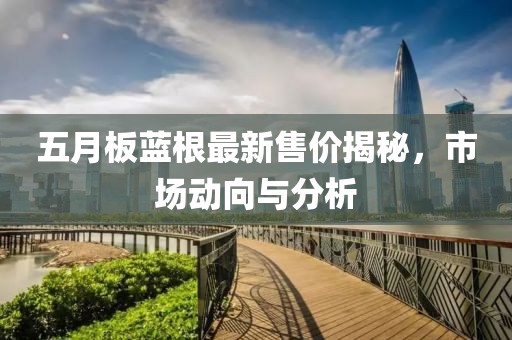 五月板蓝根最新售价揭秘，市场动向与分析