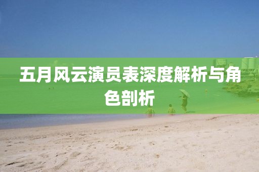五月风云演员表深度解析与角色剖析