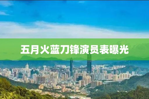 五月火蓝刀锋演员表曝光