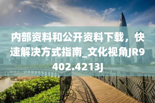 内部资料和公开资料下载，快速解决方式指南_文化视角JR9402.4213J