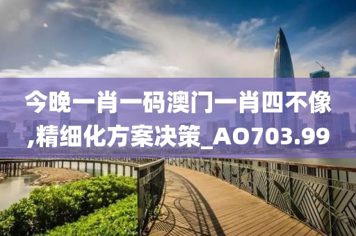 今晚一肖一码澳门一肖四不像,精细化方案决策_AO703.99