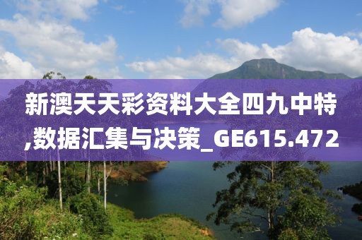 新澳天天彩资料大全四九中特,数据汇集与决策_GE615.472