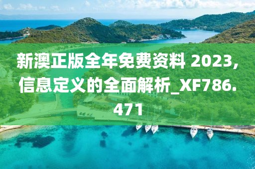 新澳正版全年免费资料 2023,信息定义的全面解析_XF786.471