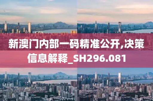 新澳门内部一码精准公开,决策信息解释_SH296.081