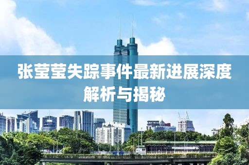 张莹莹失踪事件最新进展深度解析与揭秘
