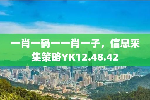 一肖一码一一肖一子，信息采集策略YK12.48.42
