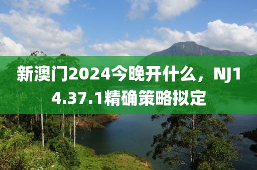 新澳门2024今晚开什么，NJ14.37.1精确策略拟定