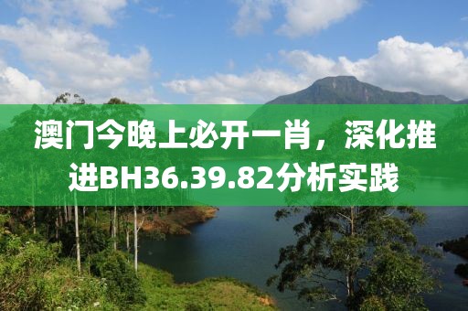 澳门今晚上必开一肖，深化推进BH36.39.82分析实践