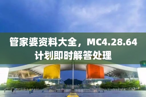 管家婆资料大全，MC4.28.64计划即时解答处理