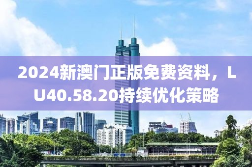 2024新澳门正版免费资料，LU40.58.20持续优化策略