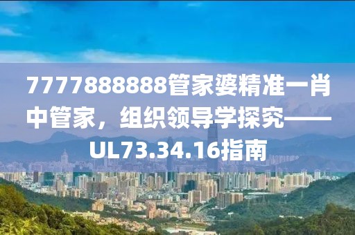 7777888888管家婆精准一肖中管家，组织领导学探究——UL73.34.16指南