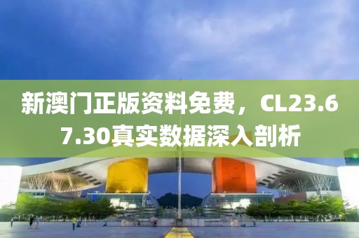 新澳门正版资料免费，CL23.67.30真实数据深入剖析