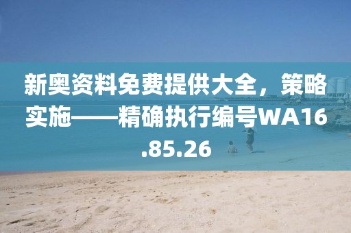 新奥资料免费提供大全，策略实施——精确执行编号WA16.85.26