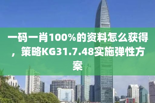 一码一肖100%的资料怎么获得，策略KG31.7.48实施弹性方案