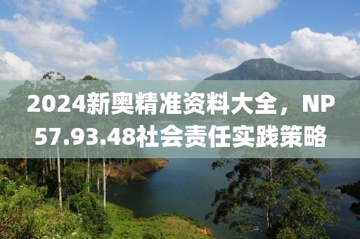 2024新奥精准资料大全，NP57.93.48社会责任实践策略